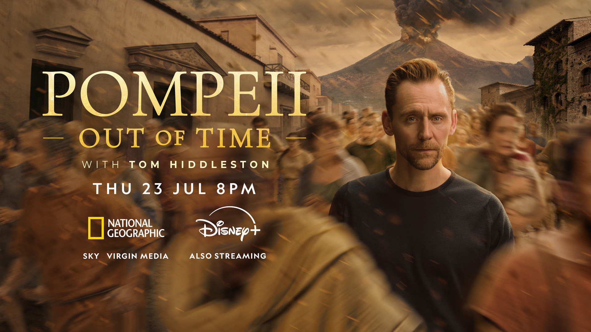 Tom Hiddleston Travels Back to Ancient Rome in National Geographic’s Pompeii: Out of Time